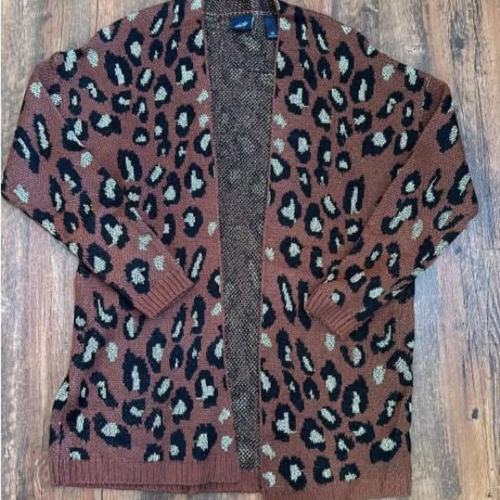 Leopard Print Cardigan Sweater